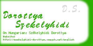 dorottya szekelyhidi business card
